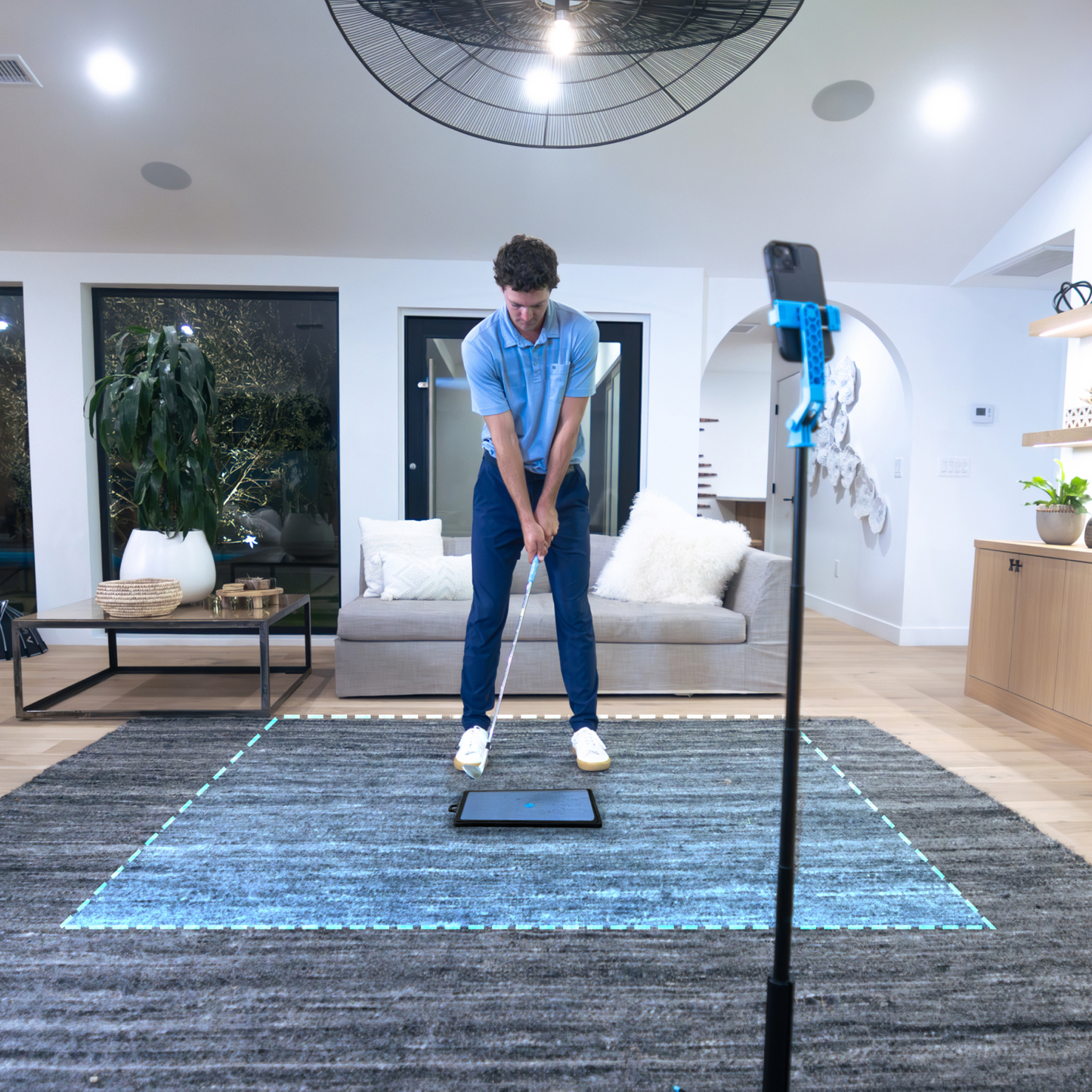 【スターターセット】Golf Daddyシミュレーター | ボール不要のインドアゴルフシミュレーター+交換用パッド