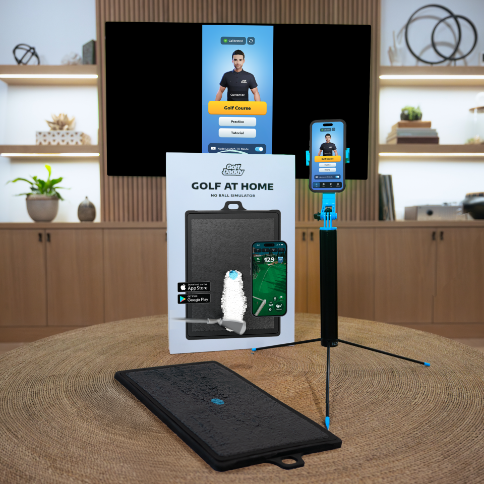 【スターターセット】Golf Daddyシミュレーター | ボール不要のインドアゴルフシミュレーター+交換用パッド